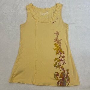 Cirque Du Soleil Yellow Tank Funky Eclectic Colorful